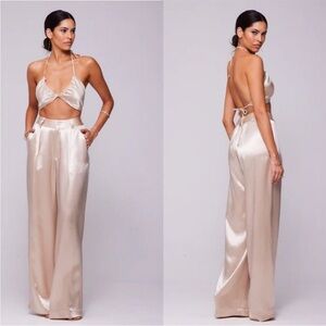 RESA Champagne Sasha Trouser & Bowie Top Set XS